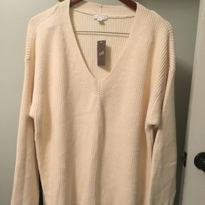 J. Jill vanilla shaker stitch sweater